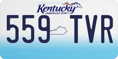 KY license plate 559TVR