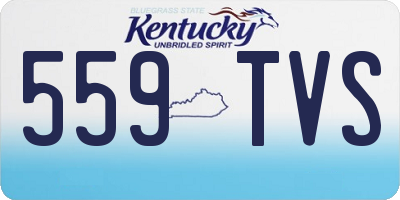 KY license plate 559TVS