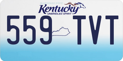 KY license plate 559TVT