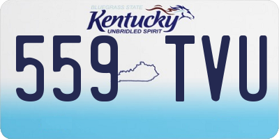 KY license plate 559TVU