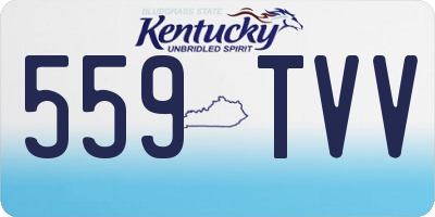 KY license plate 559TVV