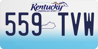 KY license plate 559TVW