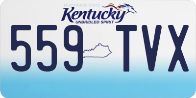 KY license plate 559TVX