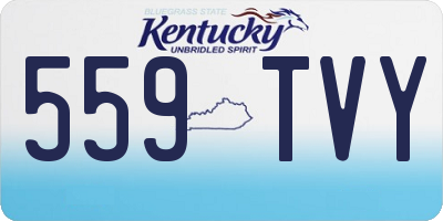 KY license plate 559TVY