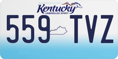 KY license plate 559TVZ