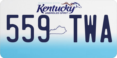 KY license plate 559TWA