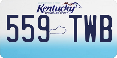 KY license plate 559TWB