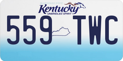 KY license plate 559TWC