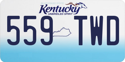 KY license plate 559TWD
