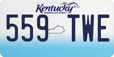 KY license plate 559TWE