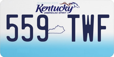 KY license plate 559TWF
