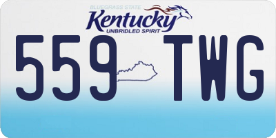 KY license plate 559TWG