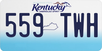 KY license plate 559TWH