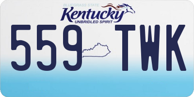 KY license plate 559TWK