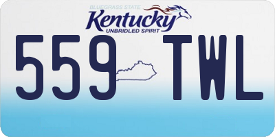 KY license plate 559TWL