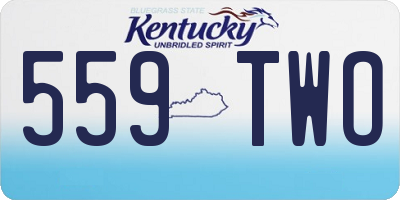 KY license plate 559TWO