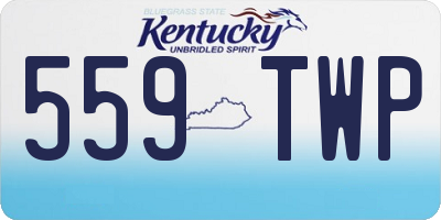 KY license plate 559TWP