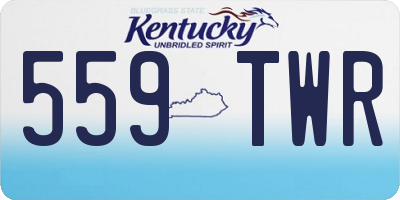 KY license plate 559TWR