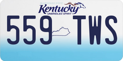 KY license plate 559TWS