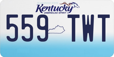 KY license plate 559TWT
