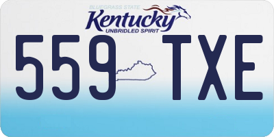 KY license plate 559TXE