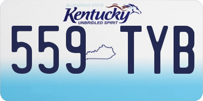 KY license plate 559TYB