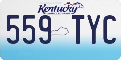 KY license plate 559TYC