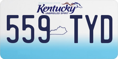 KY license plate 559TYD