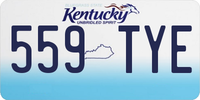 KY license plate 559TYE