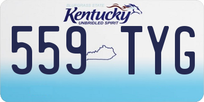 KY license plate 559TYG