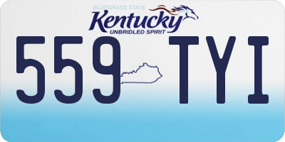 KY license plate 559TYI