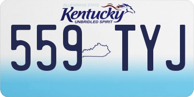 KY license plate 559TYJ