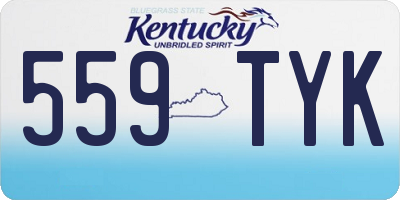 KY license plate 559TYK