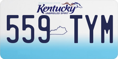 KY license plate 559TYM