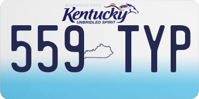KY license plate 559TYP