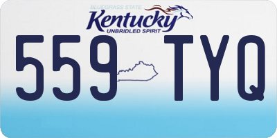 KY license plate 559TYQ