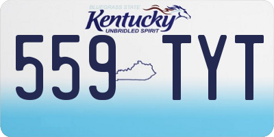 KY license plate 559TYT
