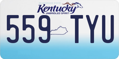KY license plate 559TYU