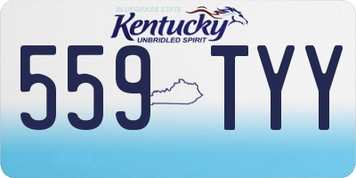 KY license plate 559TYY
