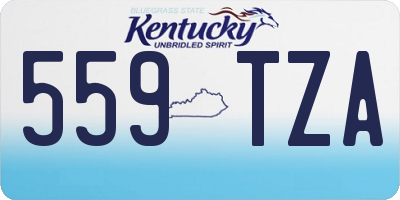 KY license plate 559TZA