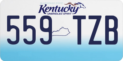 KY license plate 559TZB