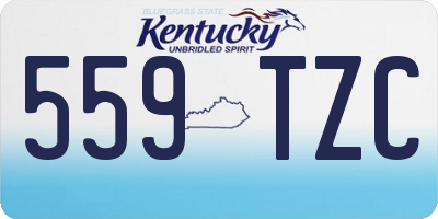 KY license plate 559TZC