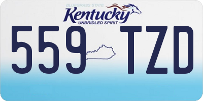 KY license plate 559TZD