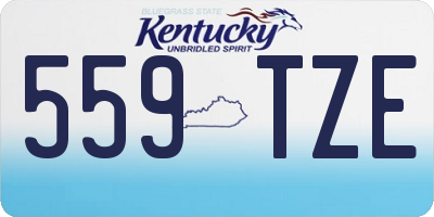 KY license plate 559TZE