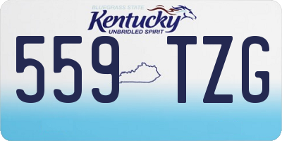 KY license plate 559TZG