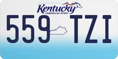KY license plate 559TZI