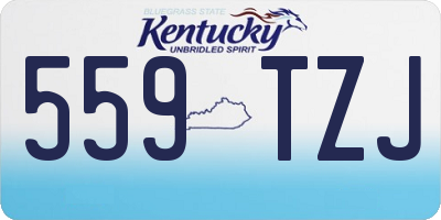 KY license plate 559TZJ