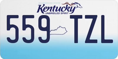 KY license plate 559TZL