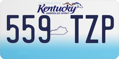 KY license plate 559TZP