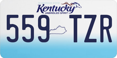 KY license plate 559TZR